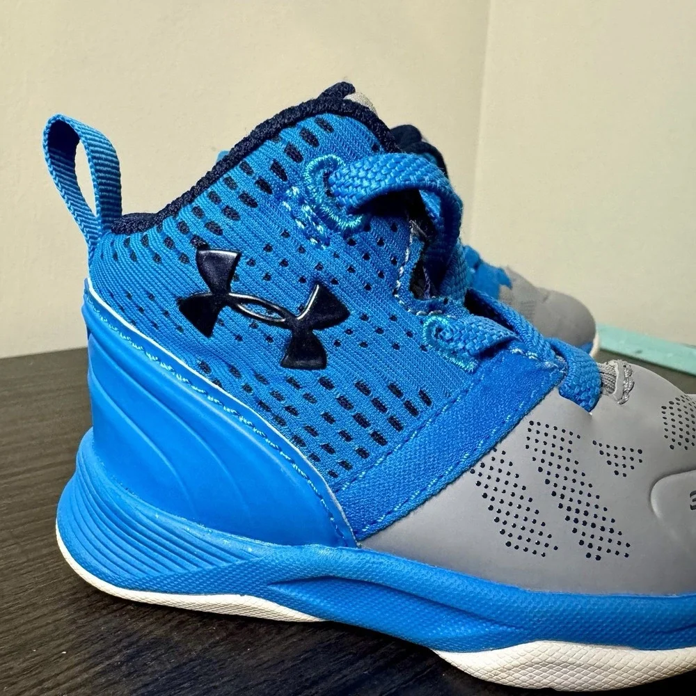 Under Armour Curry‎ 2 Toddler Boys Size 4K Shoes Steel Blue Basketball Sneakers